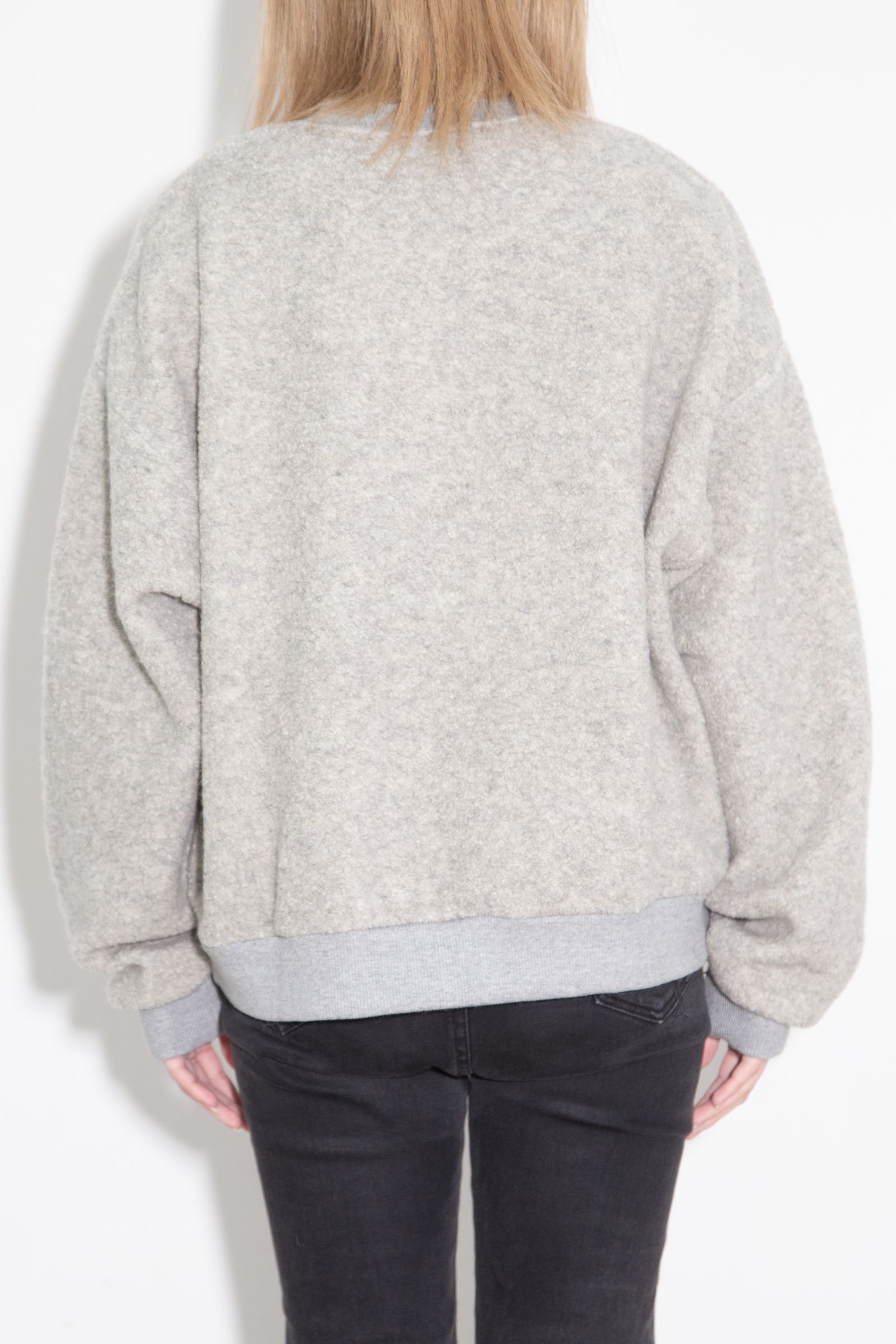 FIRE BEAR刺繍 オーバーサイズスウェット / グレー