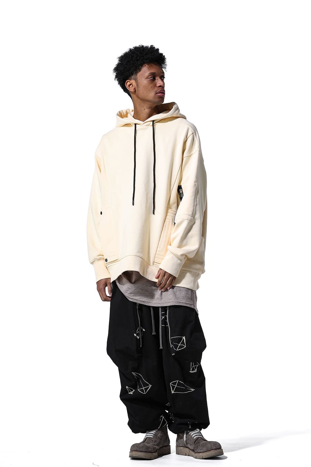 Sweat Millitary Hoodie / ブラック