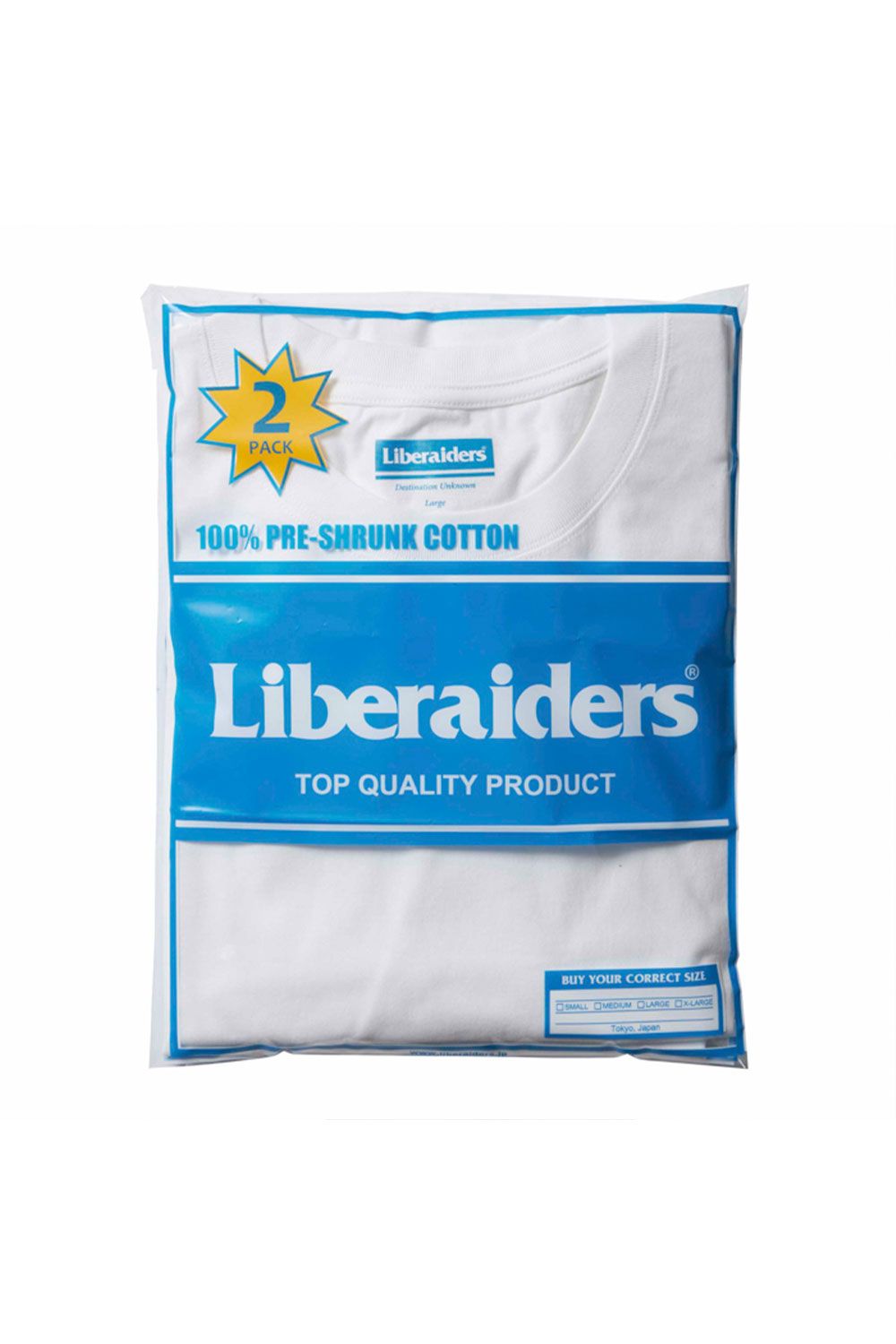 【人気定番商品】 LIBERAIDERS 2 PACK TEE / ホワイト