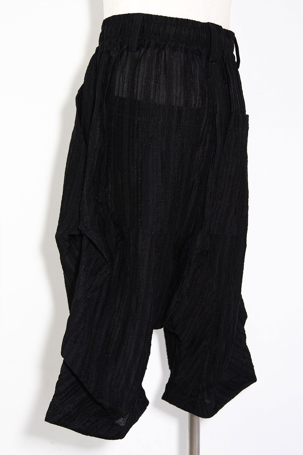 シアー楊柳タックショーツ / Sheer Yo-Ryu Tuck Shorts / ブラック