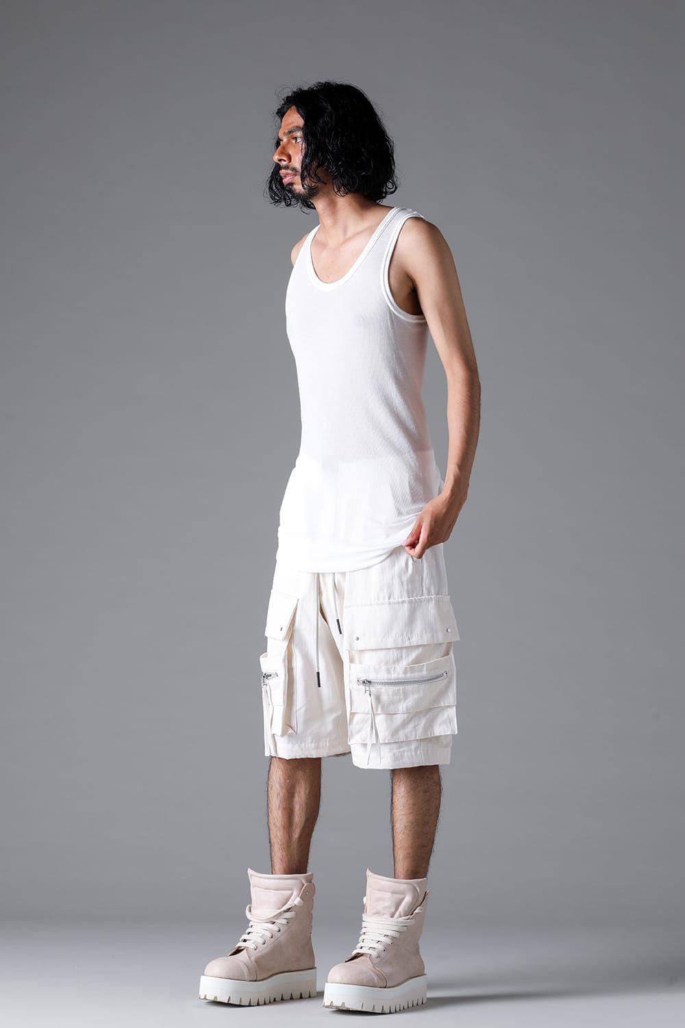 ラウンドリブタンクトップ / RIB TANK / ブラック / ag-1924-1