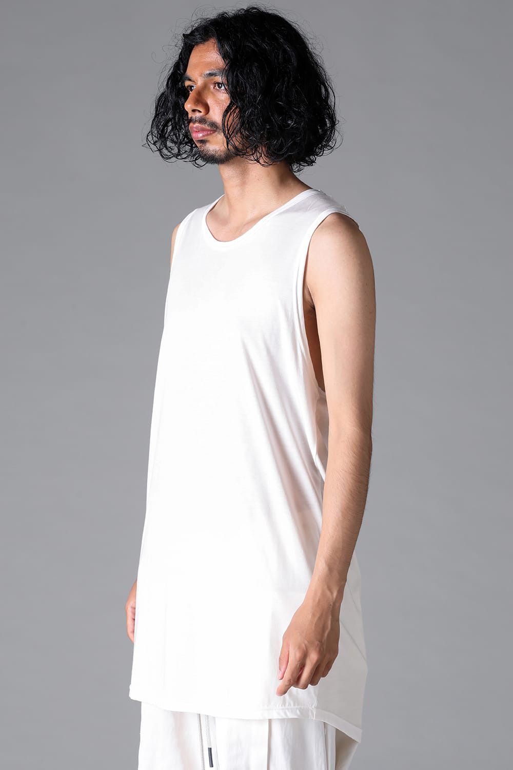 ロングタンクトップ / LONG TANK TOP / ブラック / ag-6083-3