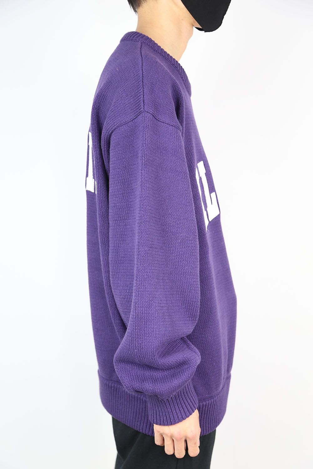 XLARGE - COLLEGE LOGO CREWNECK KNIT / パープル | Tempt