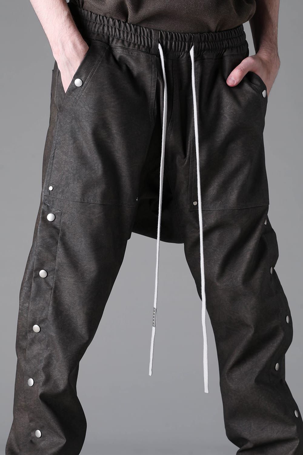 Vegan Leather Sarouel Flare Pants