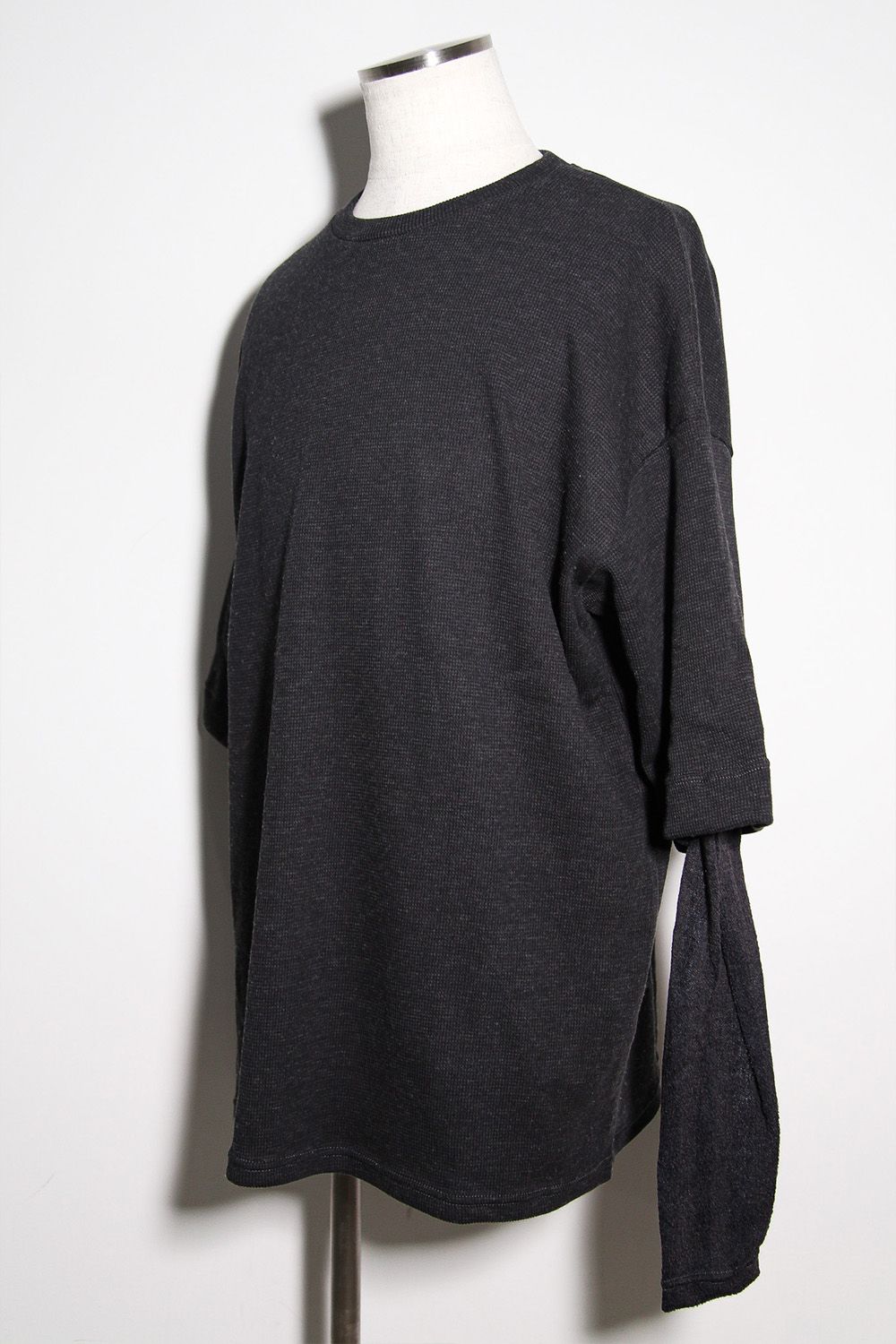 LAYERED CREW NECK TOP / ダークグレー / ag-12111