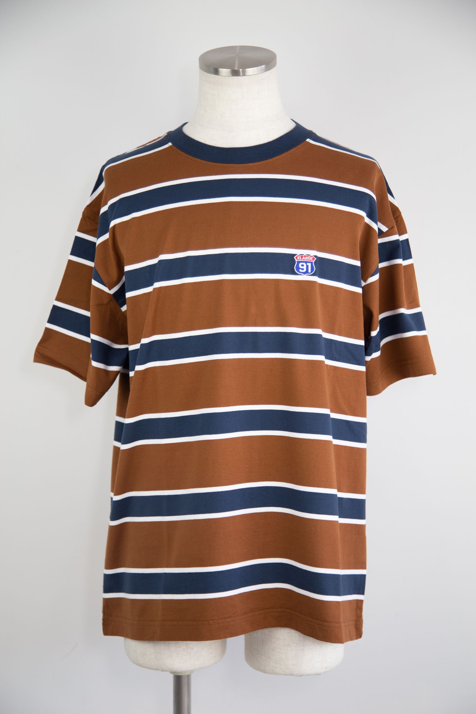 XL91 STRIPED S/S TEE / ブラウン