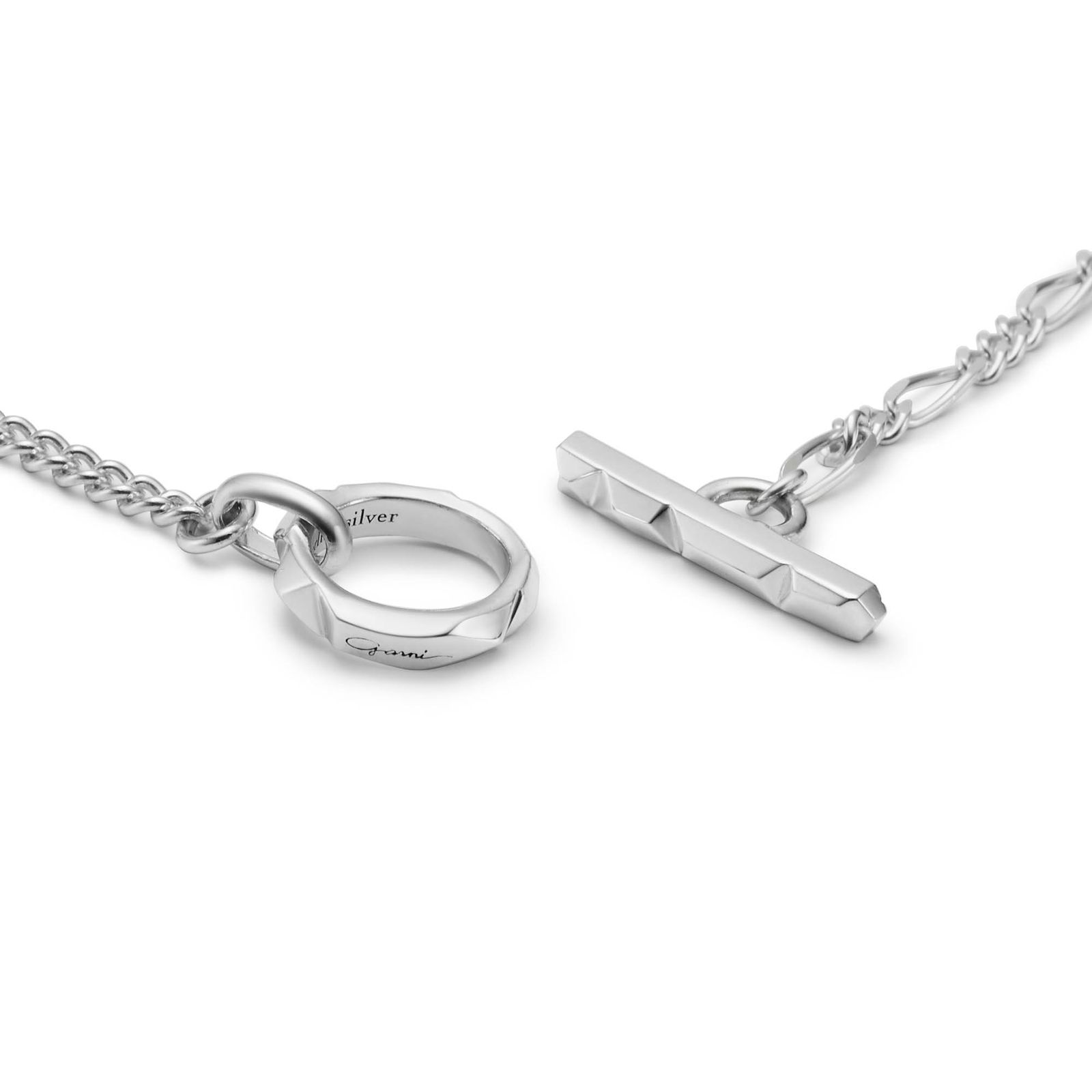 Clash Mix Chain Necklace / ホワイト