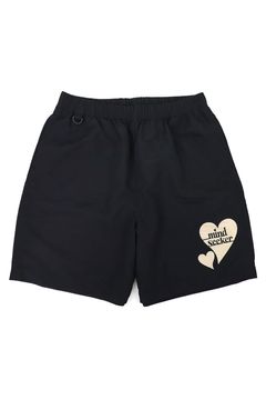 HEART LOGO NYLON SHORTS / ブラック