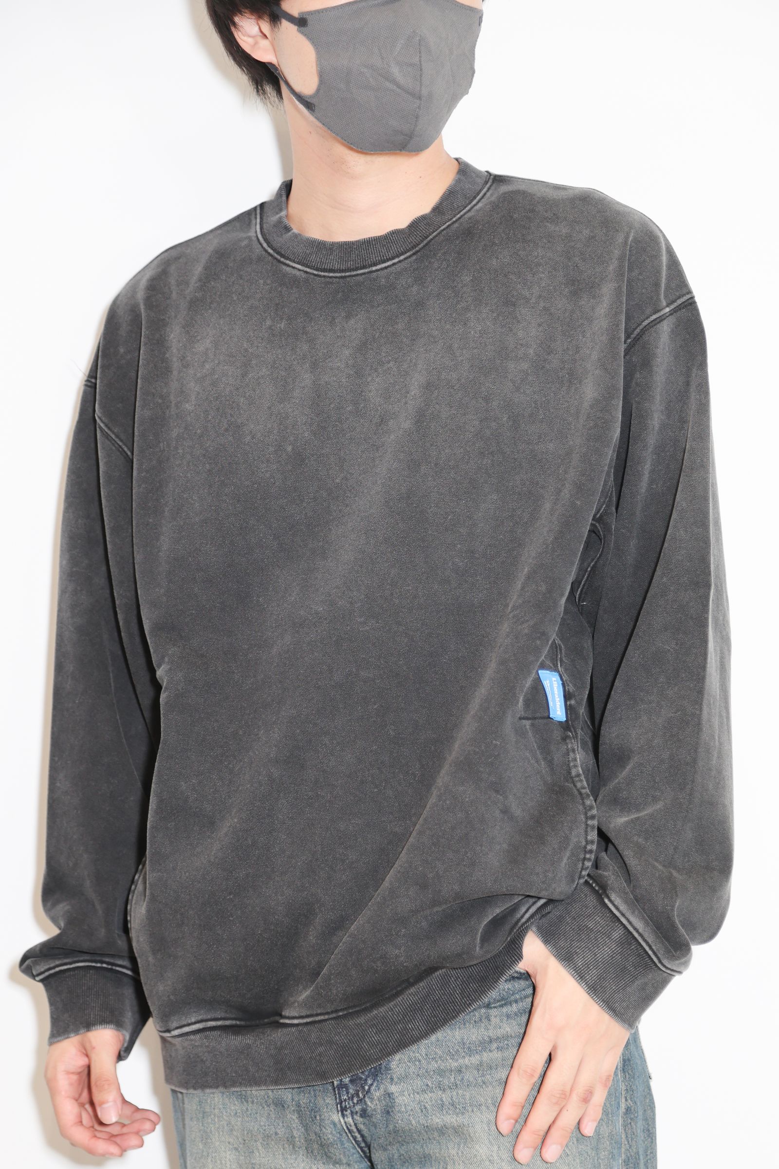 GARMENT DYED CREWNECK / ブラック