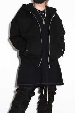 ジップフーディー / Zipp Hoodie / ブラック / ag-10044