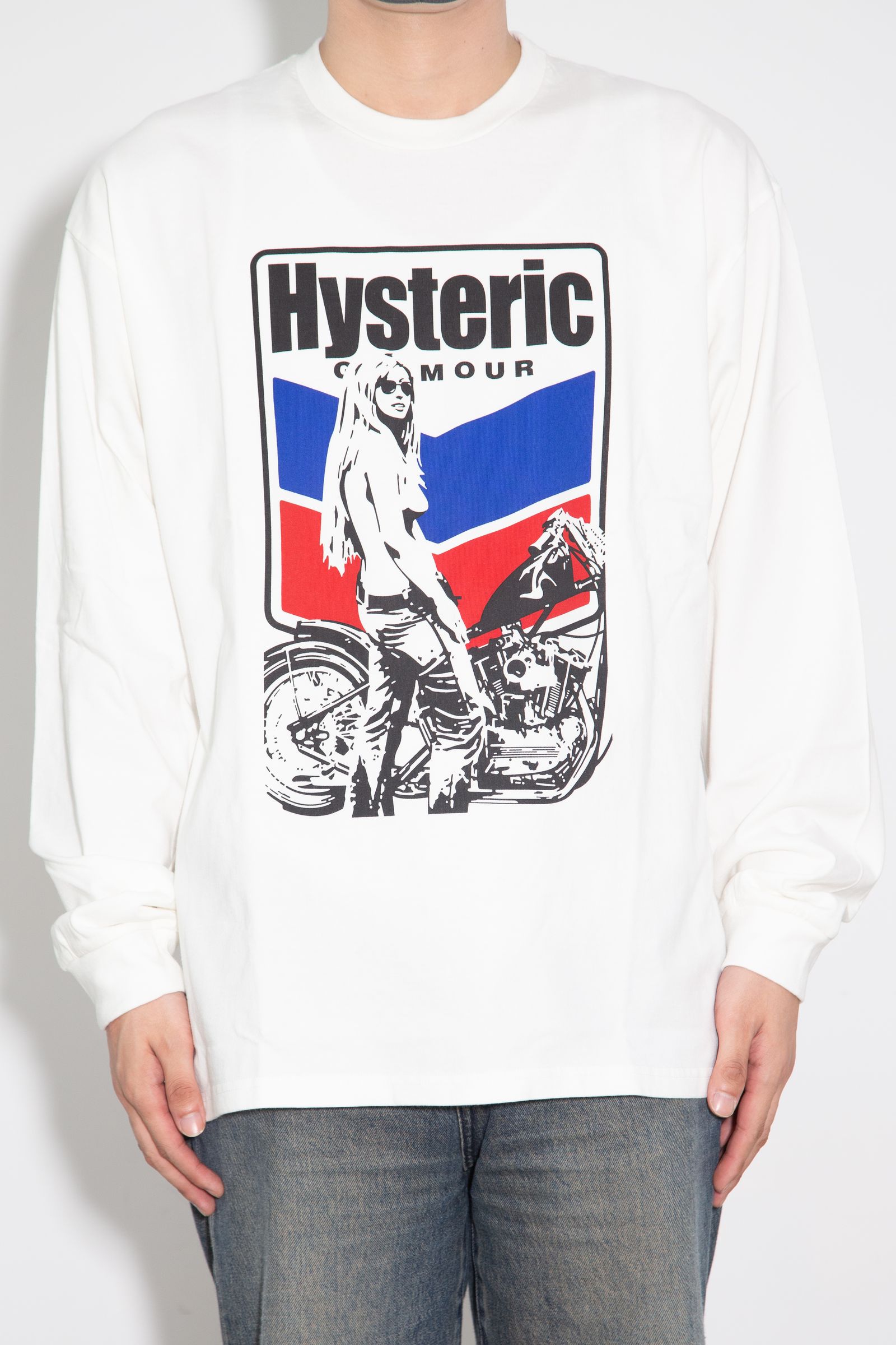 MOTORCYCLE GIRL Tシャツ / ホワイト