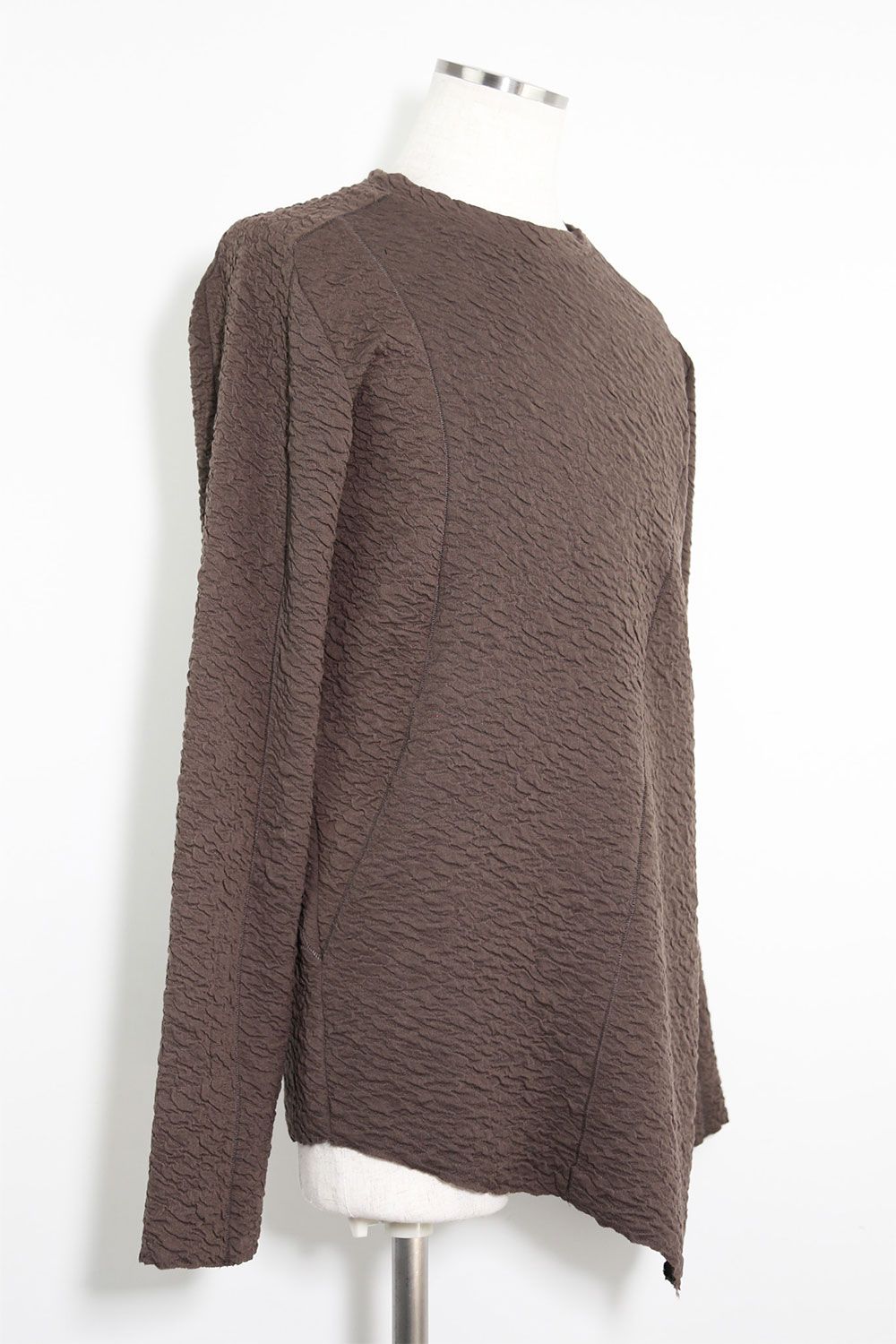 LONG SLEEVE T-SHIRT 223-301 / シボ加工ロングスリーブTee / ベージュ