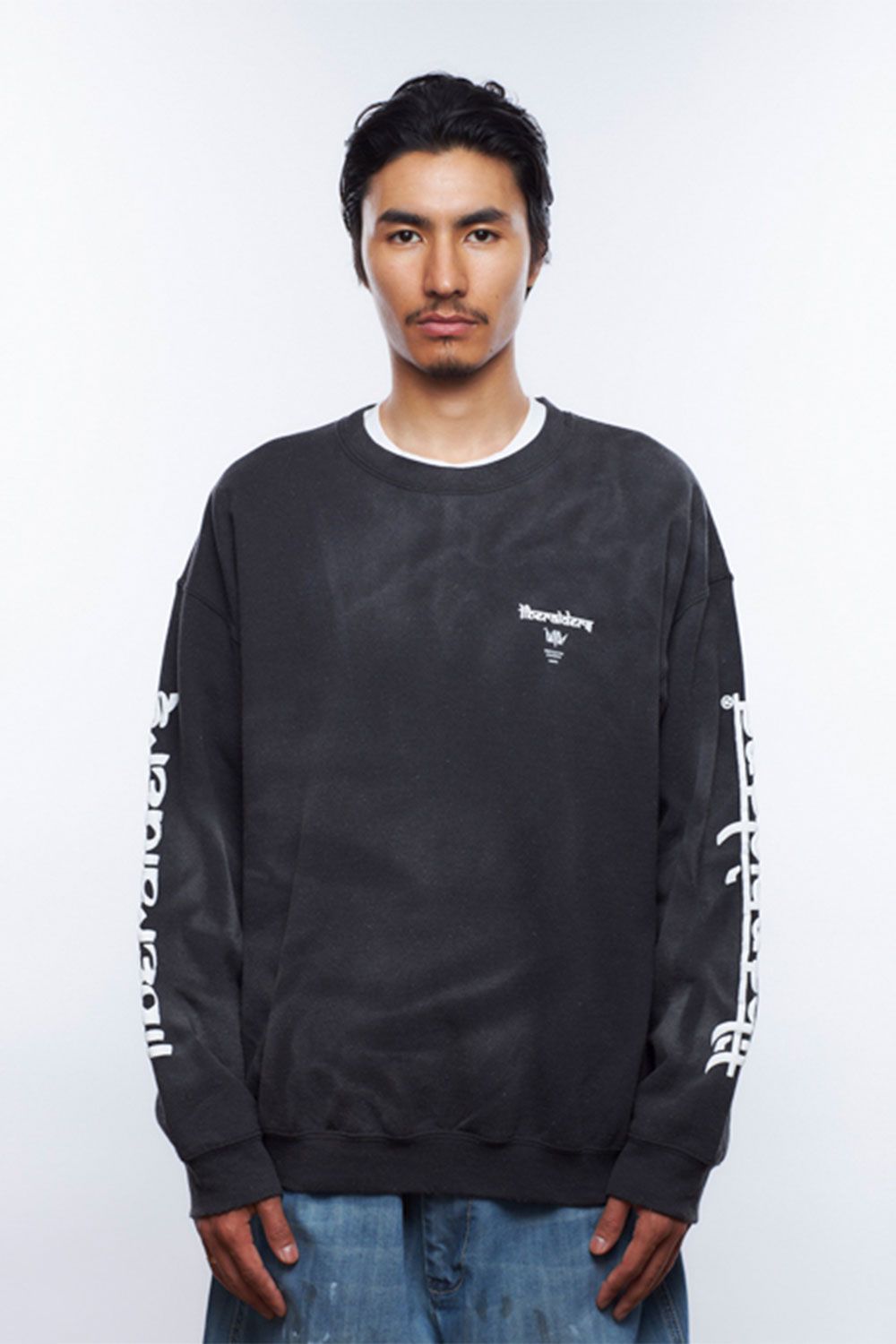 LR SLEEVE LOGO VINTAGE CREWNECK / ブラック