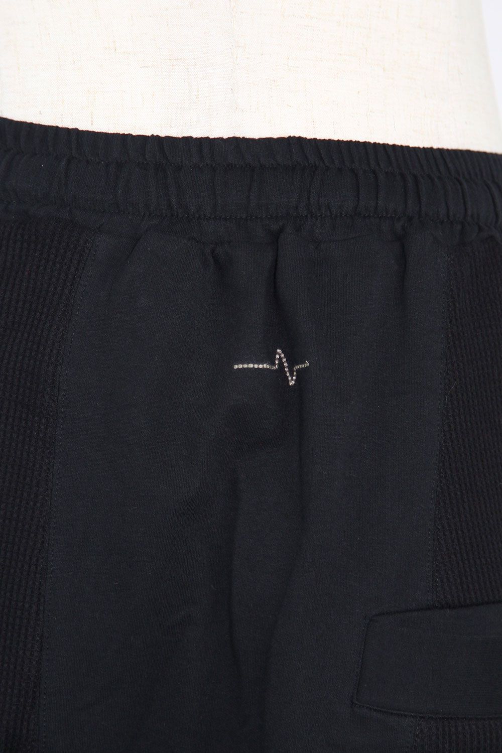 SHORTS 123-415 / ワッフルコットンイージーショーツ / ブラック