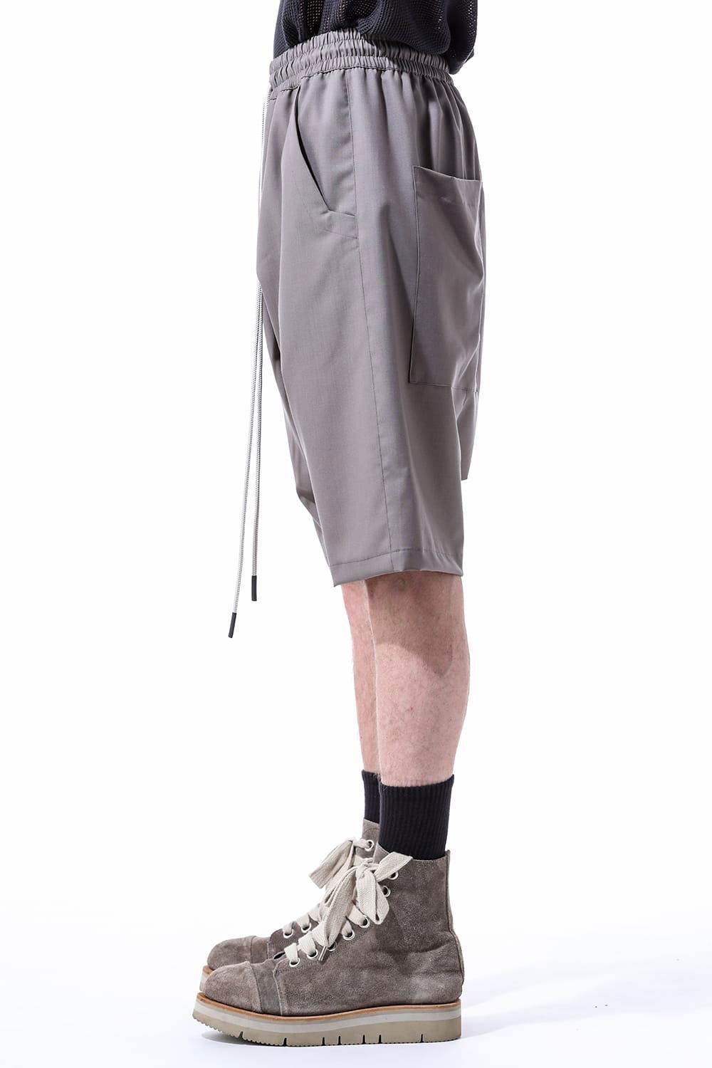 サマーウールサルエルショーツ / Summer Wool Sarouel Shorts / ブラック / ag-11042
