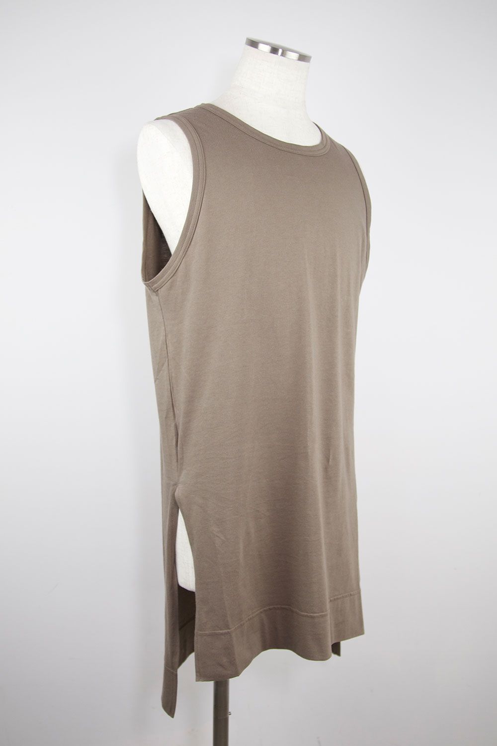 スリットロングタンクトップ / LONG TANK TOP / グレーベージュ