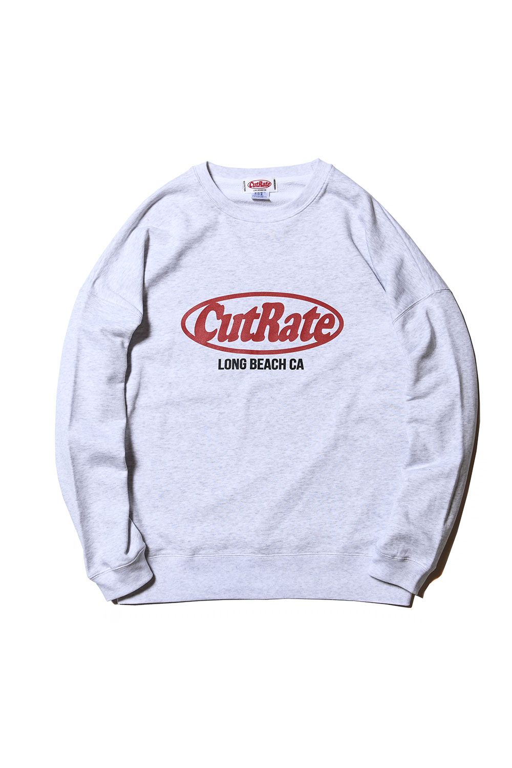 CUTRATE LOGO DROPSHOULDER CREW NECK SWEAT / アッシュグレー