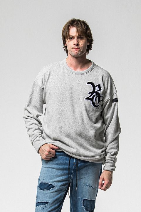 RC chenille velours fleece drop trainer / グレー