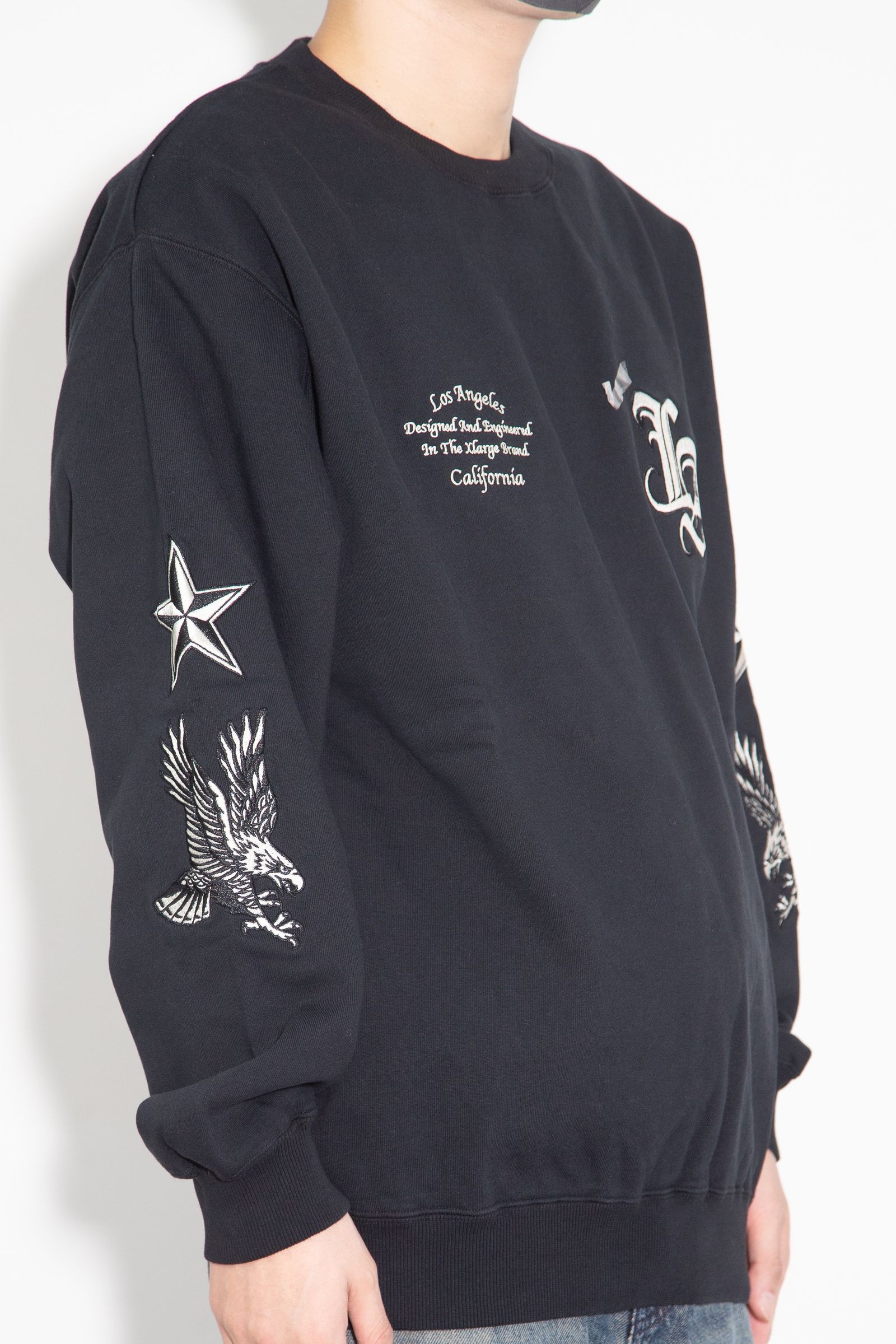 VARSITY CREWNECK SWEATSHIRT / ブラック