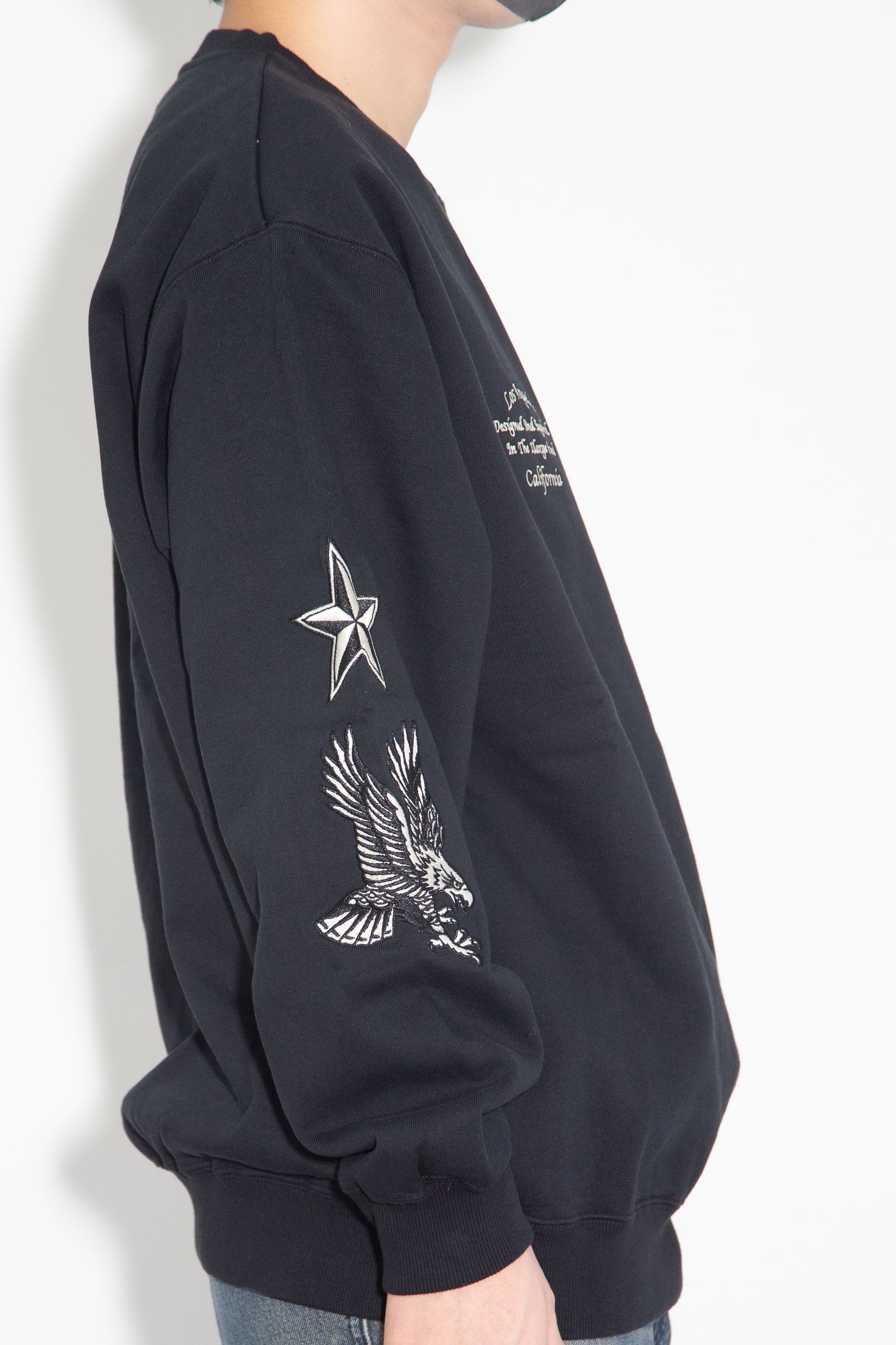 VARSITY CREWNECK SWEATSHIRT / ブラック