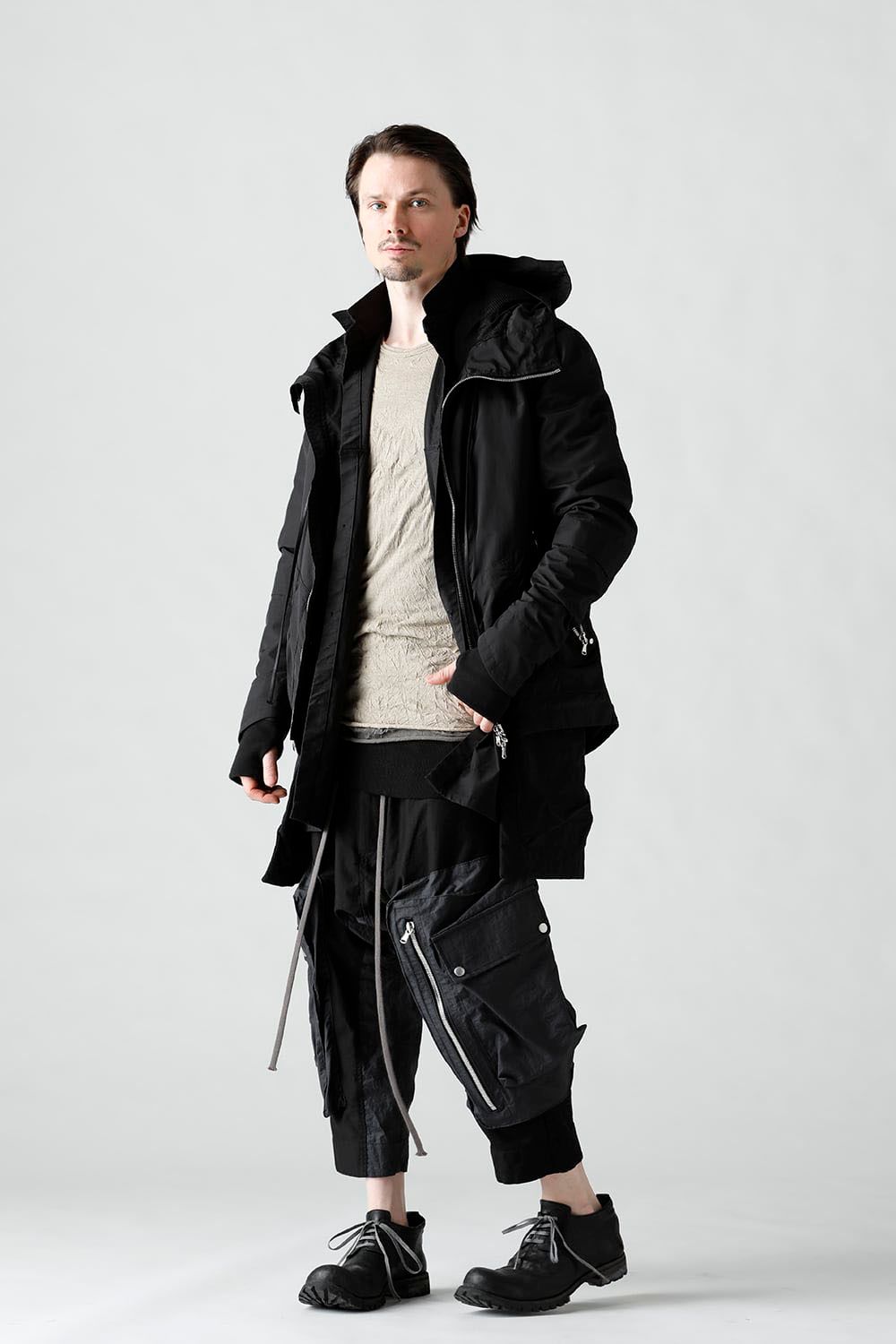 Nylon Hoodie Blouson / ブラック