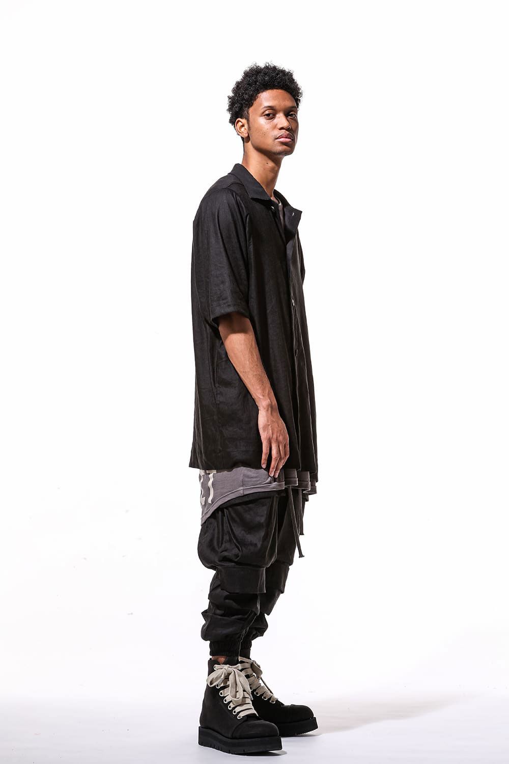 ミリタリーサルエルパンツ / Military Sarouel Long Pants / ブラック / ag-9067