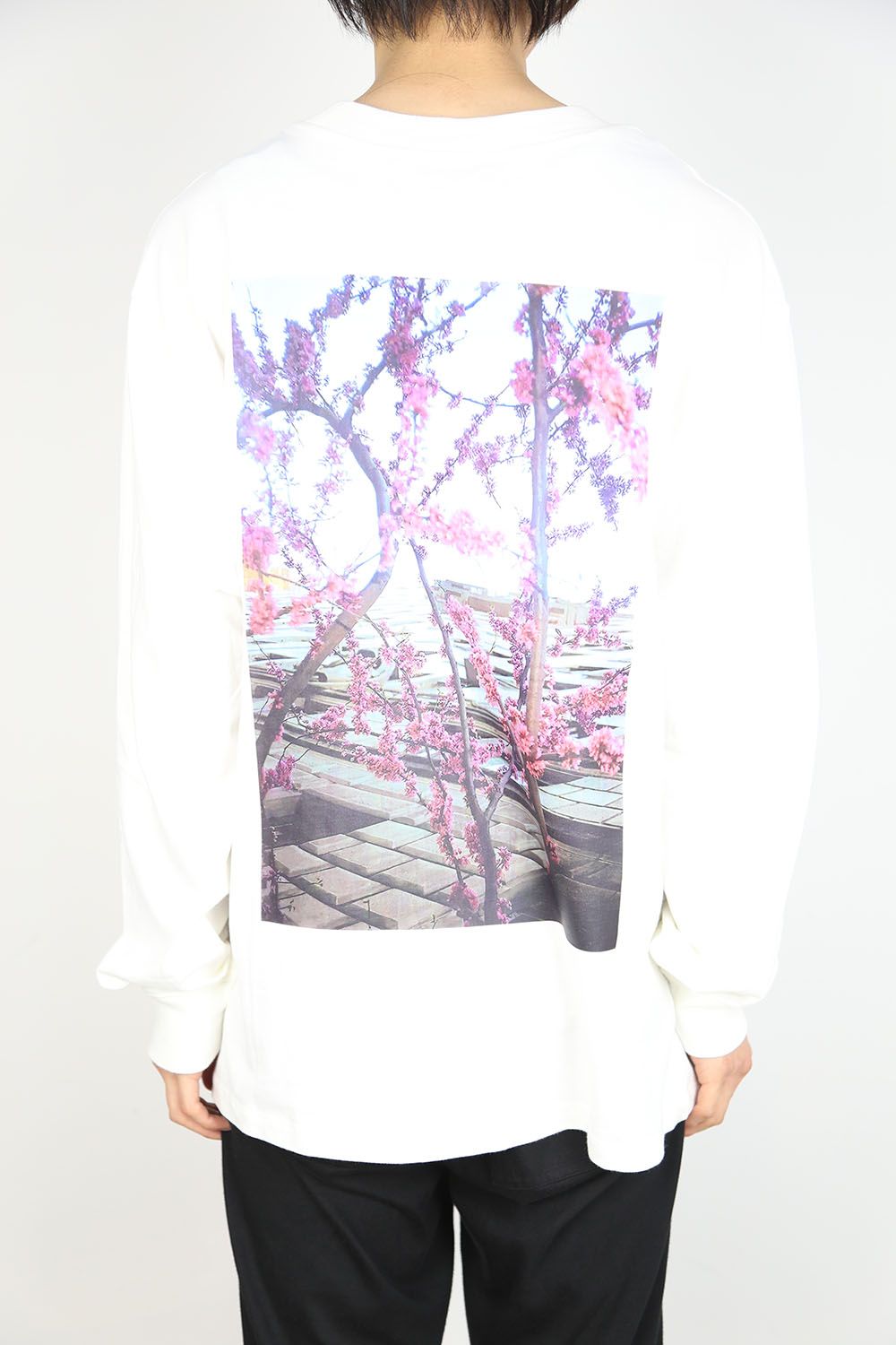 FLOWER PHOTO L/S TEE / ホワイト
