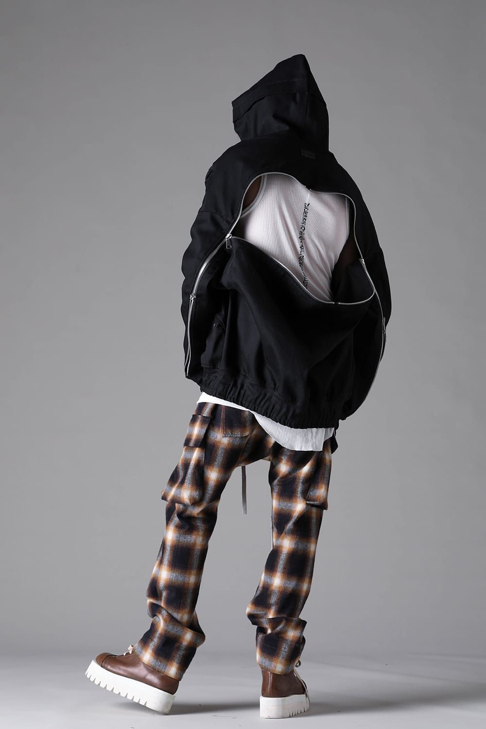 Denim Zip Hoodie Blouson