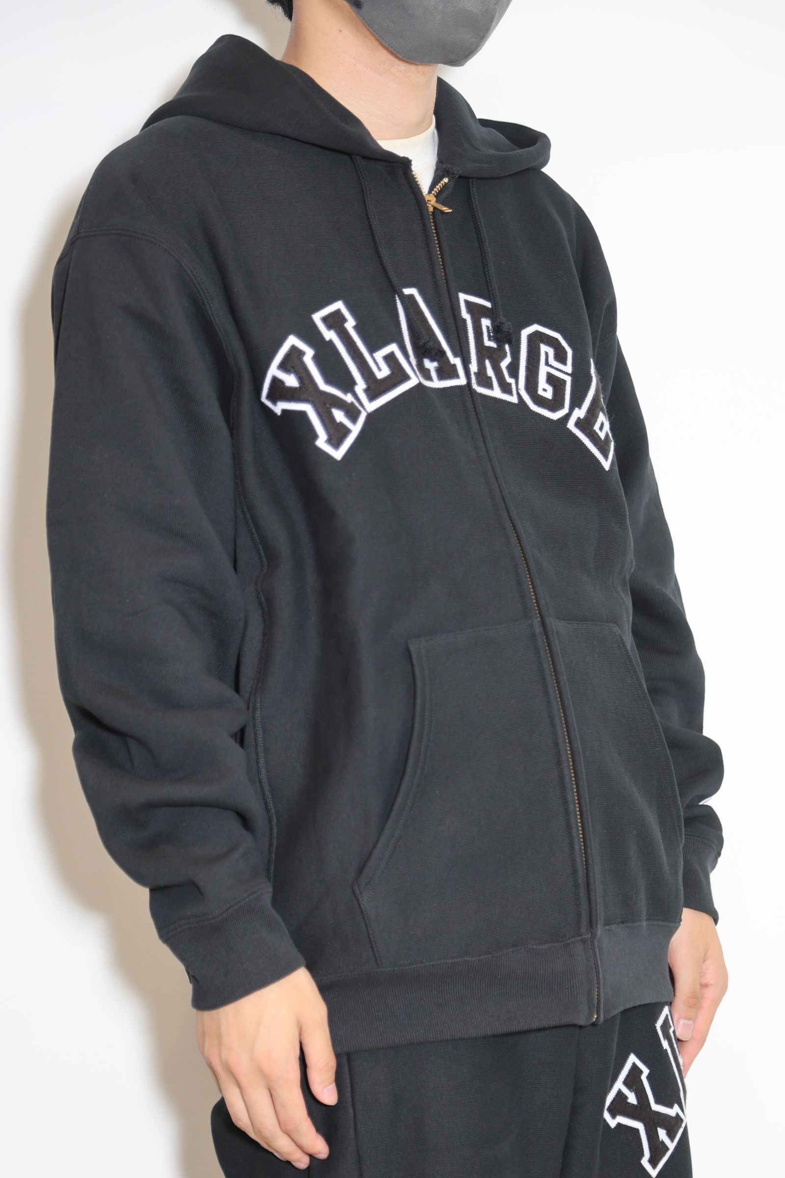 【セットアップ】XLARGE×Champion REVERSE WEAVE ZIP HOODED SWEATSHIRT・PANTS / ブラック