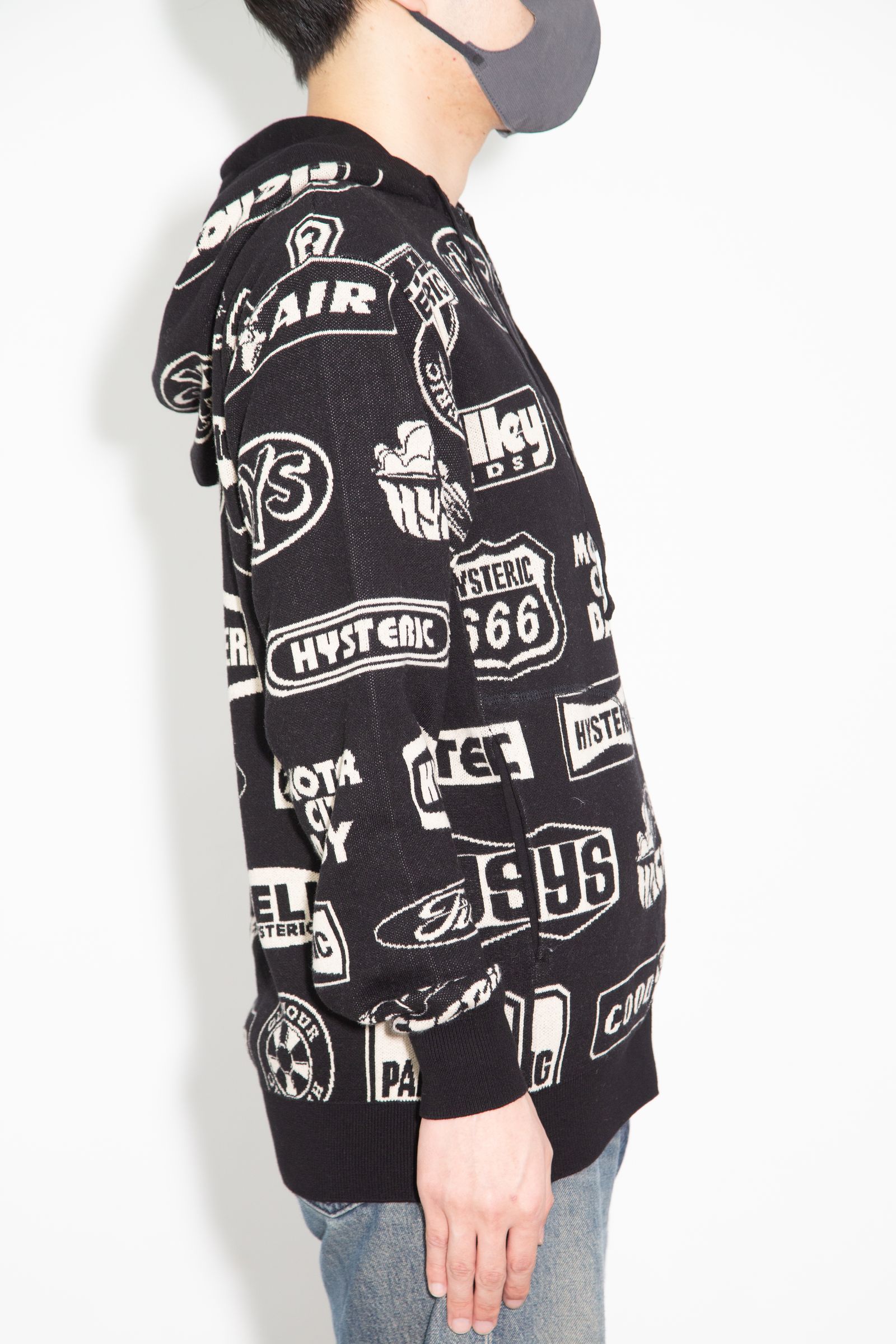 CLASSIC HYS柄 パーカー / ブラック