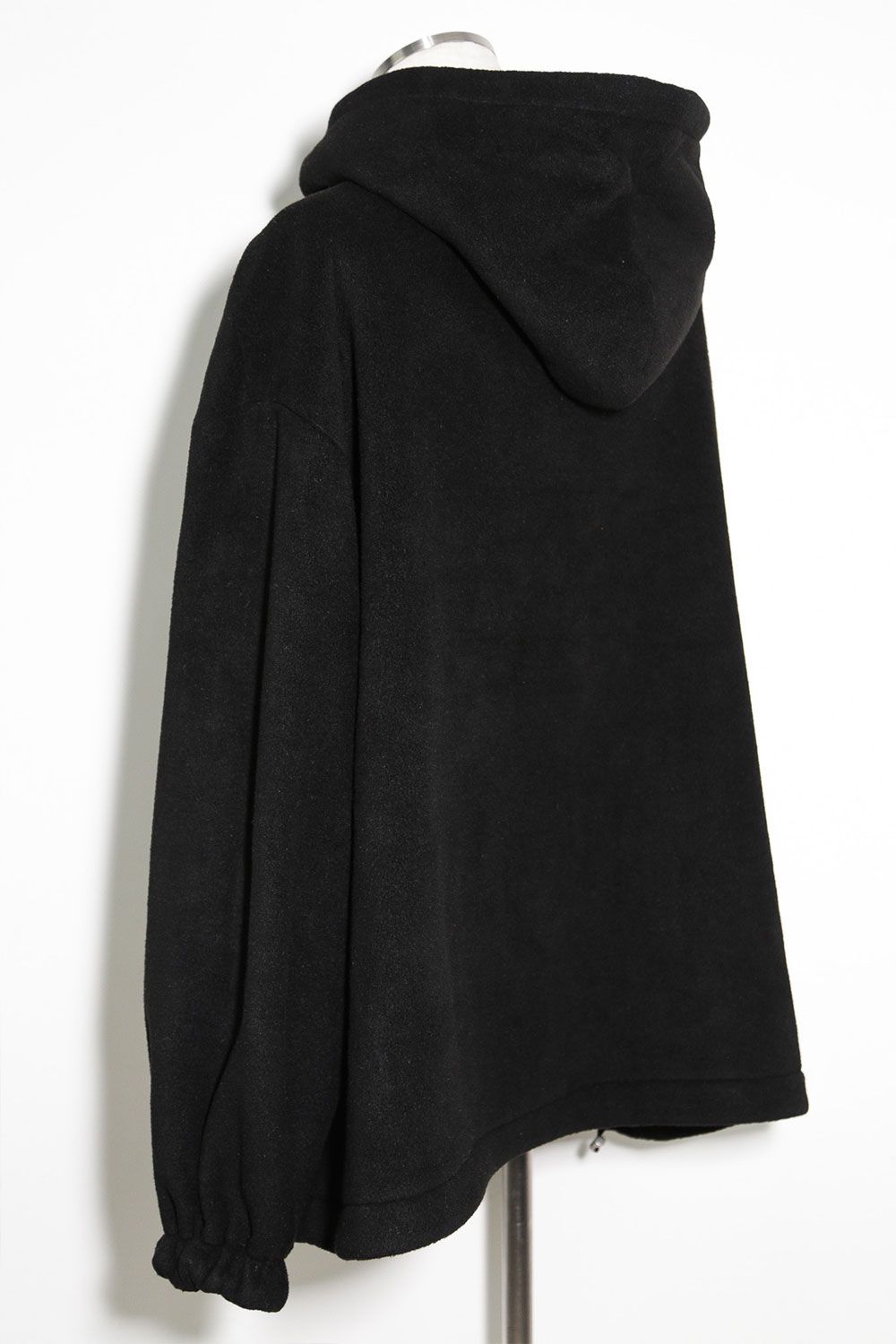 フリースハーフジップフーディー / Fleece Hoodie / ブラック / ag-10085-1