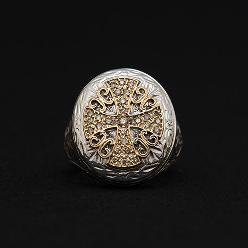 Cross Oval Ring（Diamond） / GR108