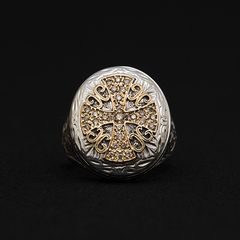 Cross Oval Ring（Diamond） / GR108