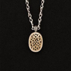 Garden Shadows Medium Oval Pendant / GP005