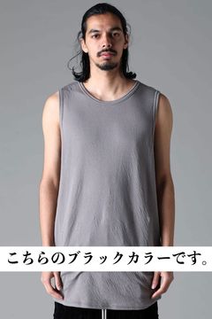 Double Gauze Long Tank Top / ブラック