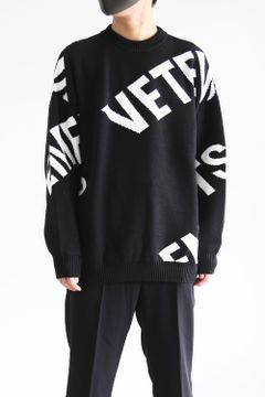 GIANT LOGO KNITTED SWEATER / ブラック