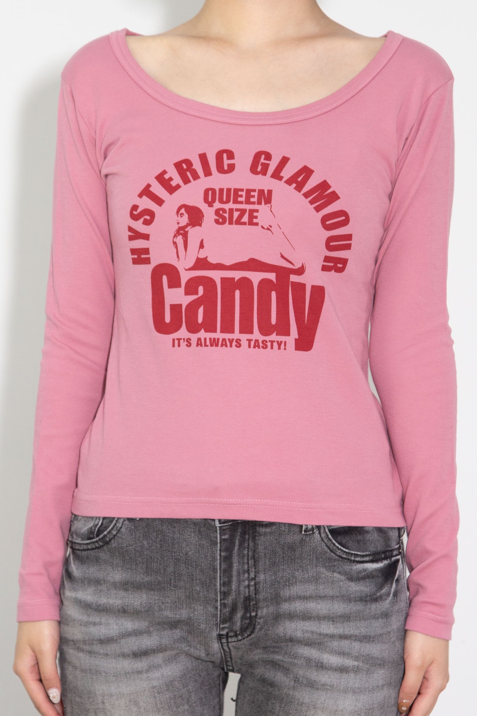 QUEEN SIZE CANDY チビTシャツ / ピンク