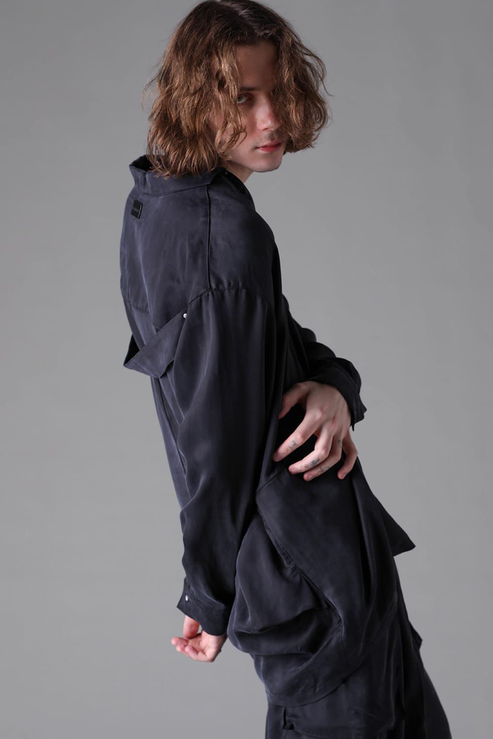 Satin V-Neck Shirts Pullover