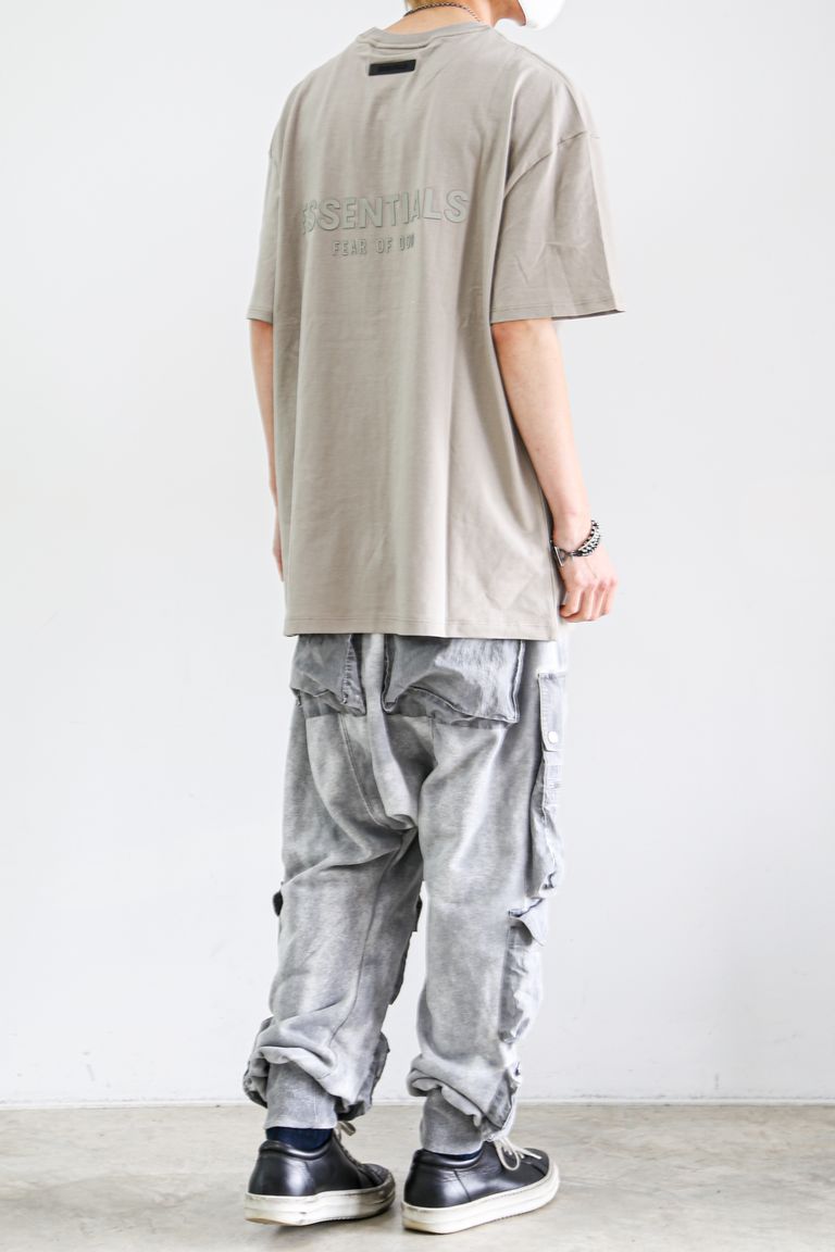 ARTEFACT ダストダイミリタリーサルエルロングパンツ DUSTDYED MILITARY SAROUEL LONG PANTS グレー Tempt アールロンドン アシンメトリードレープサルエルパンツ