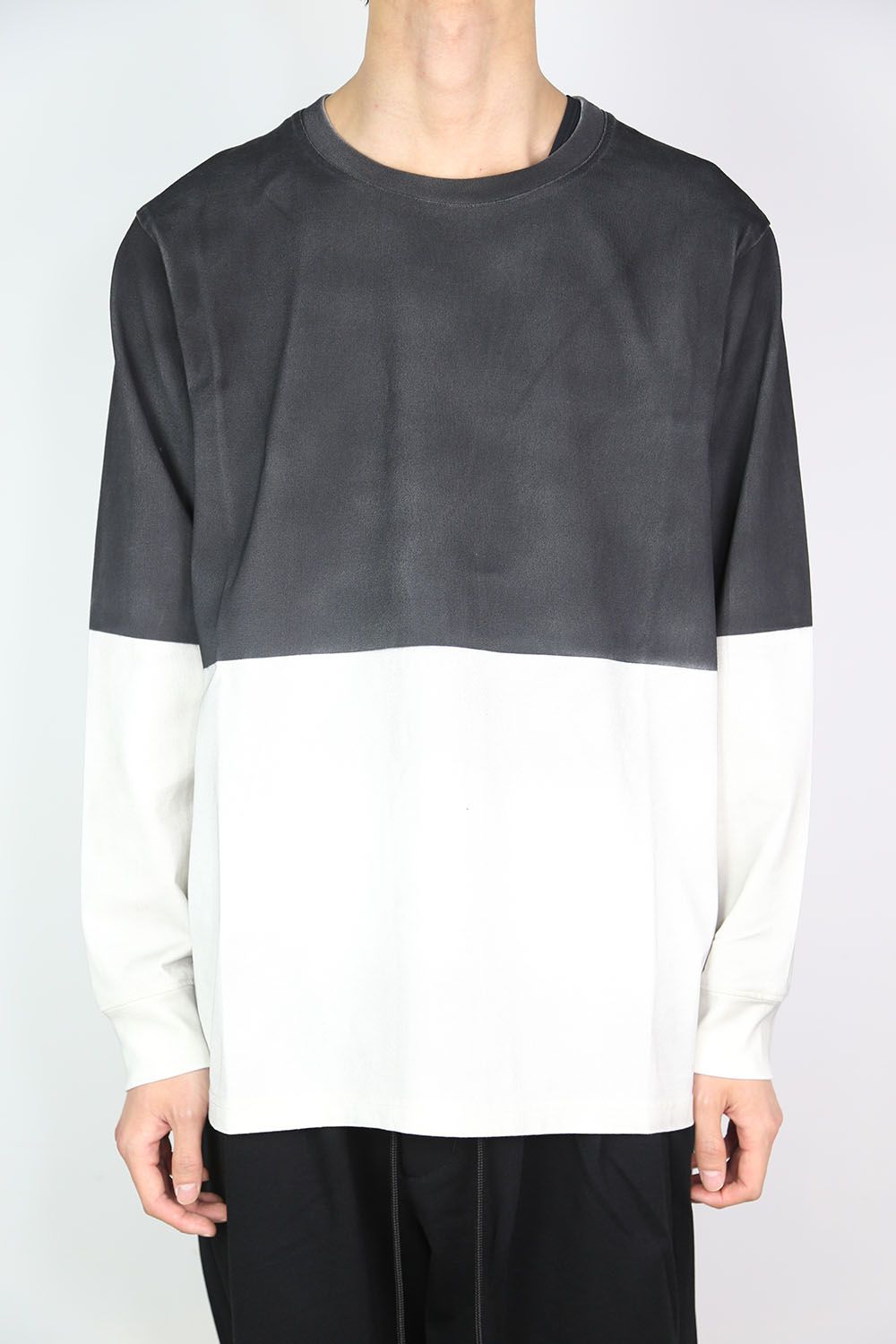 [ラスト1点 サイズ3] PAINT DYE L/S T-SHIRT / ブラック