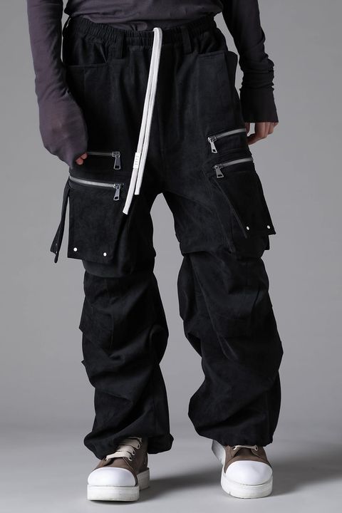 Vegan Leather Cargo Wide / ブラック