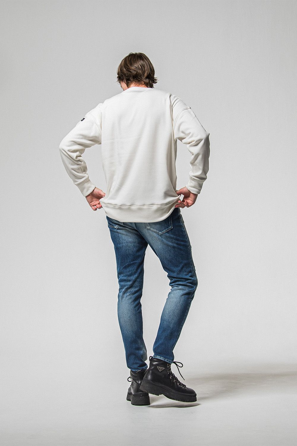 RC chenille velours fleece drop trainer / ホワイト