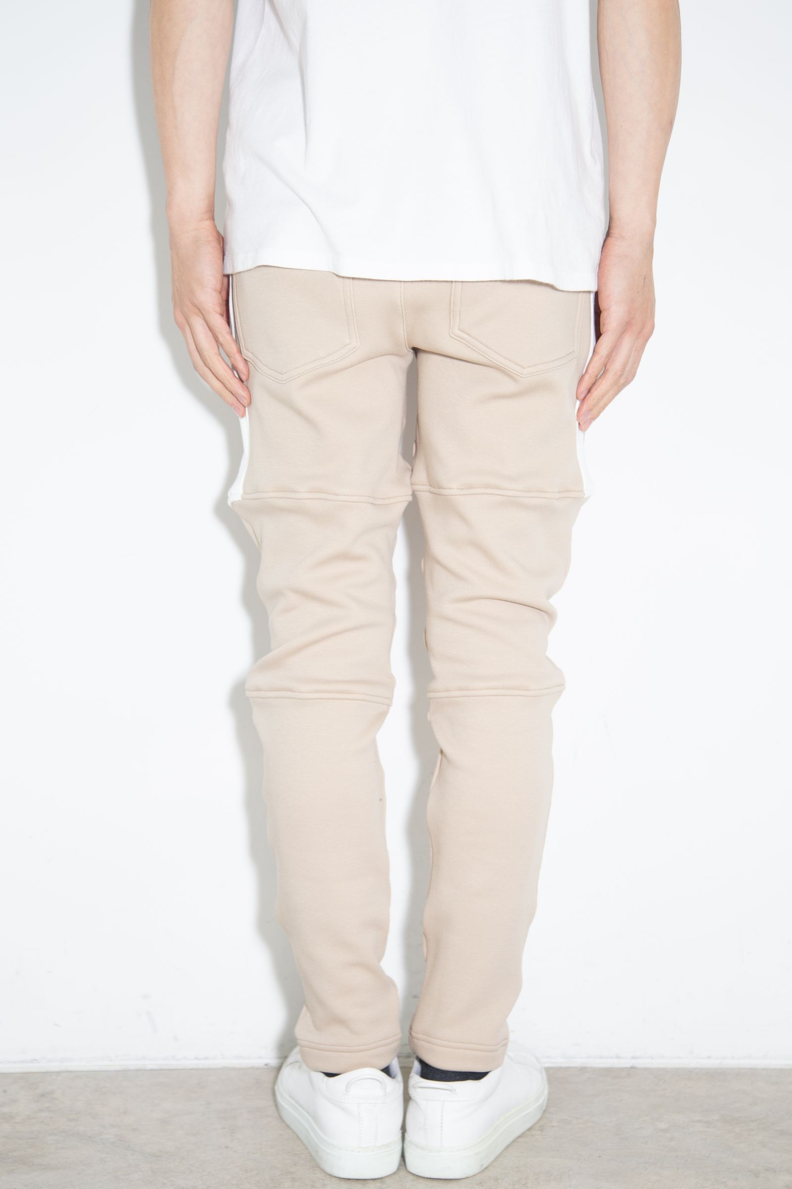 【人気継続商品】 Velours fleece SLASH LINE PT / ベージュ