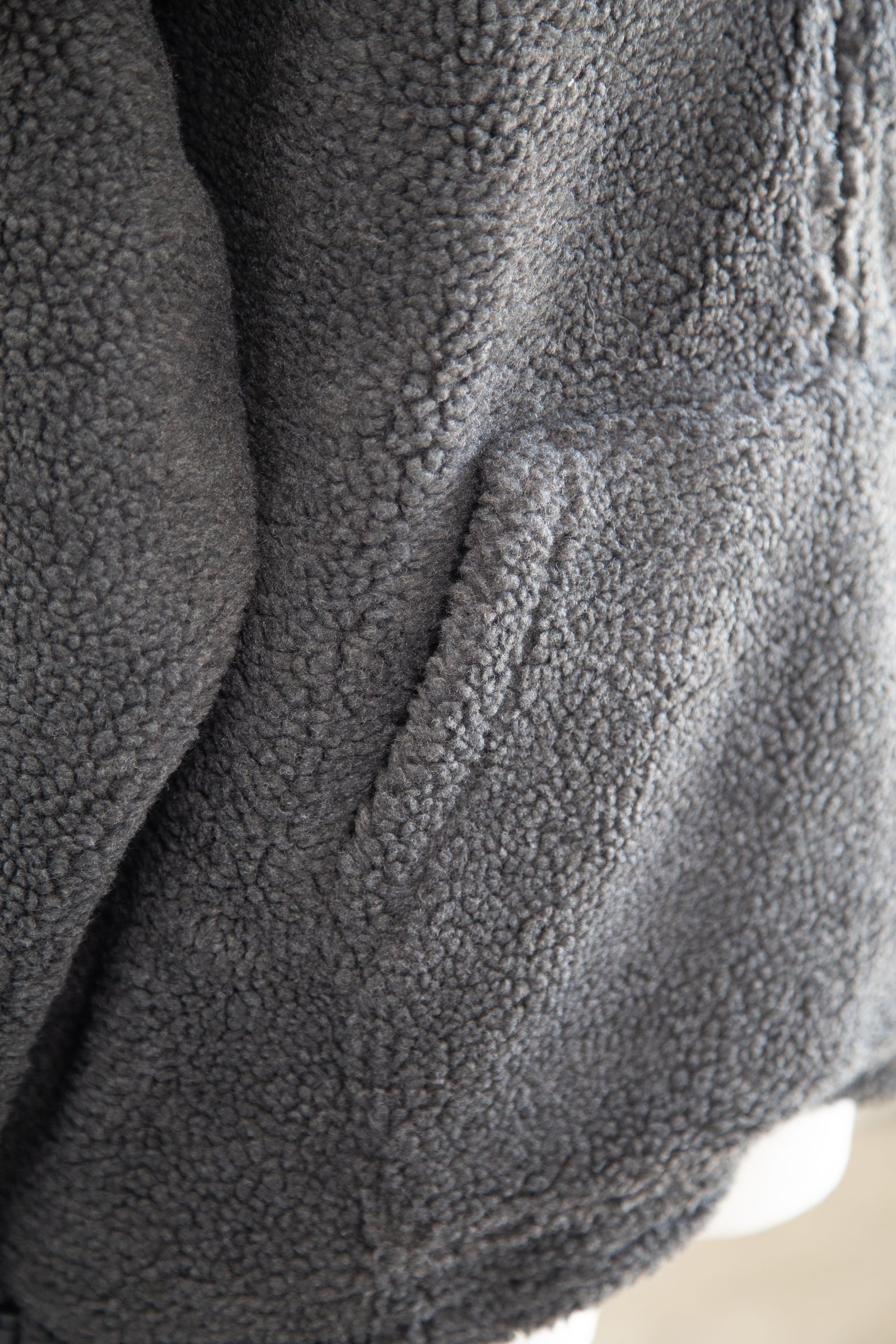 22FW FLEECE HALF ZIP HOODIE JACKET / アイアン