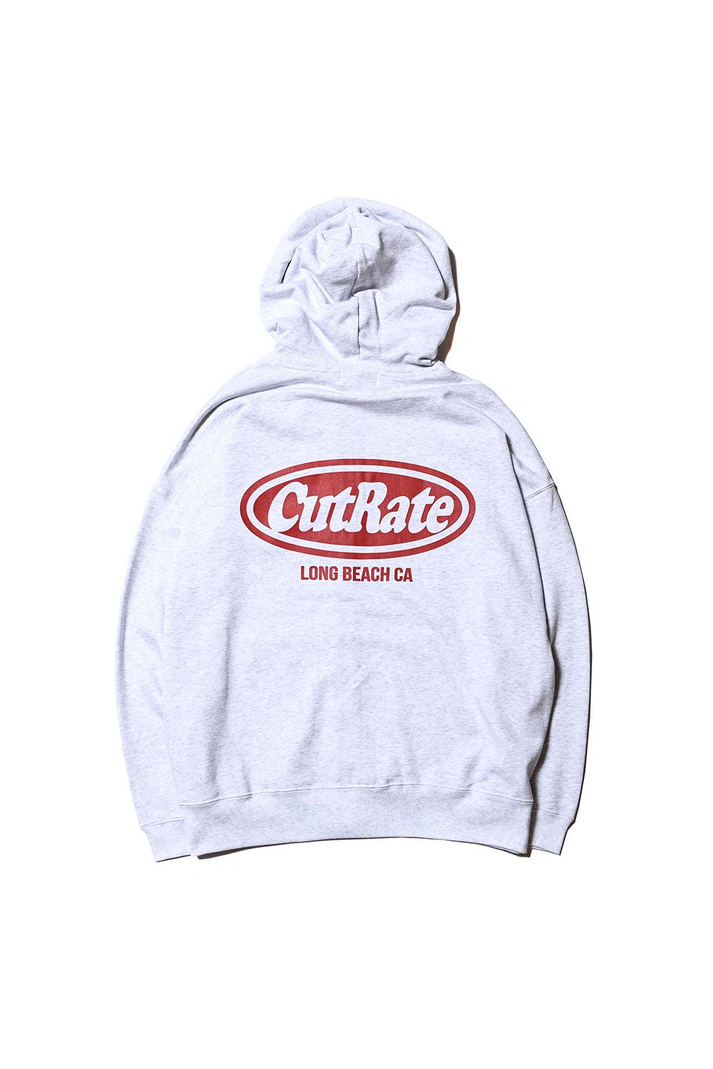 CUTRATE LOGO DROPSHOULDER ZIP HOODIE / アッシュグレー