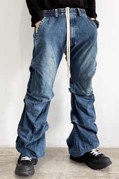 デニムタックスリムバギーパンツ / Denim Tuck Slim Baggy Pants / ブルー / ag-8060