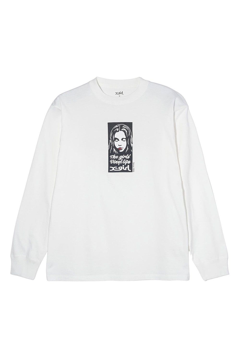 VINYL LIP FACE L/S TEE / ホワイト