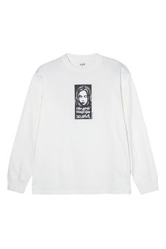 VINYL LIP FACE L/S TEE / ホワイト