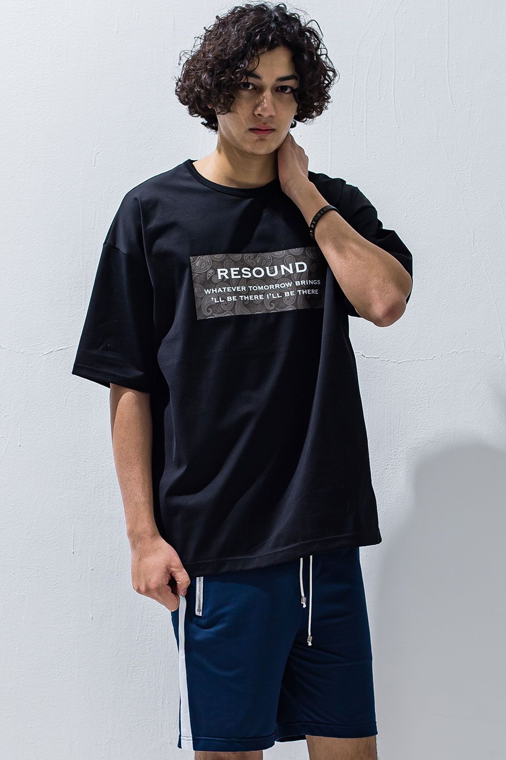 BANDANA BOX ROGO OVER TEE / ブラック