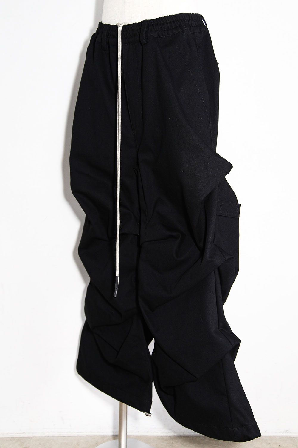 デニムタックワイドパンツ / Denim Tuck Wide Pants / ブラック / ag-10080-3